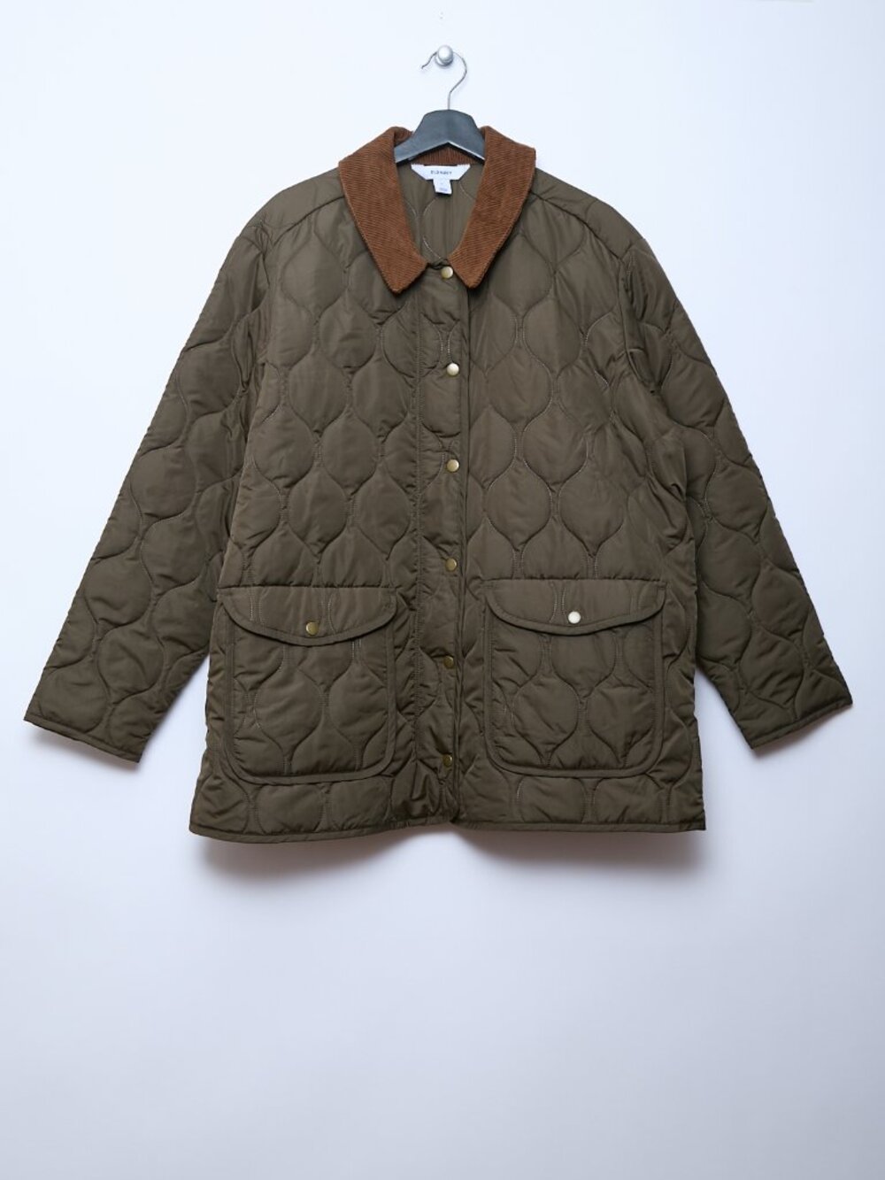 Old Navy Quilted Barn Chore Jacket Olive Brown XL utility coat - Picture 2 of 9